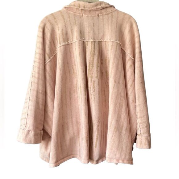 Free People We The Free Women's Montauk Shirt Jacket Button Down Top Size Medium - Picture 7 of 9